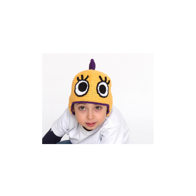 Gorro monstrinho amarelo