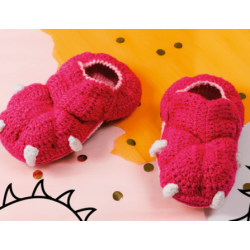 Pantufa infantil dragão rosa