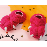 Pantufa infantil dragão rosa