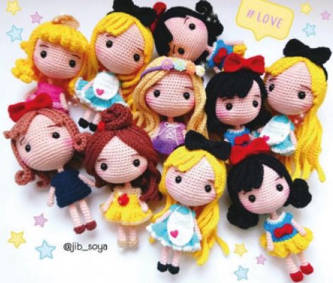 Receita amigurumi princesa da disney - Receitas Facil Amigurumi +1000